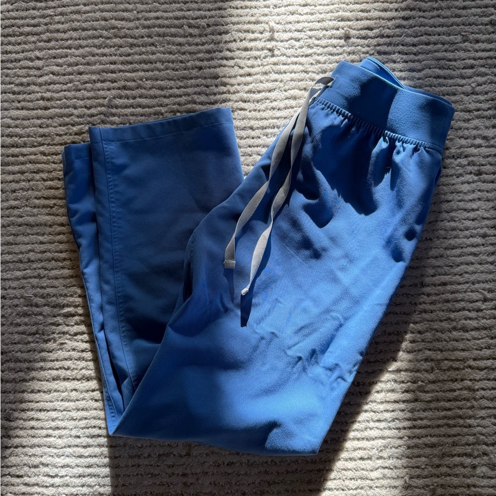 Figs Blue Joggers with Elastic Drawstring Waistband